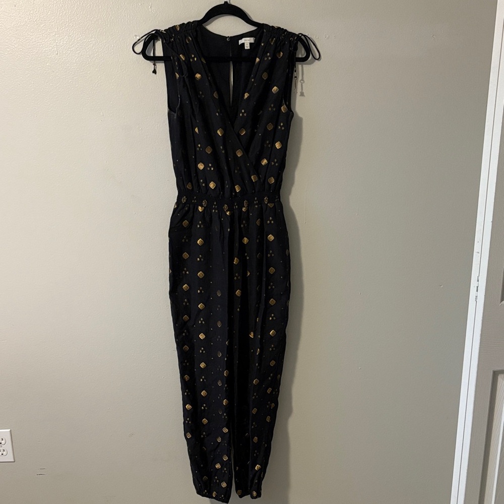 Elegant Black and Gold Women's Romper
